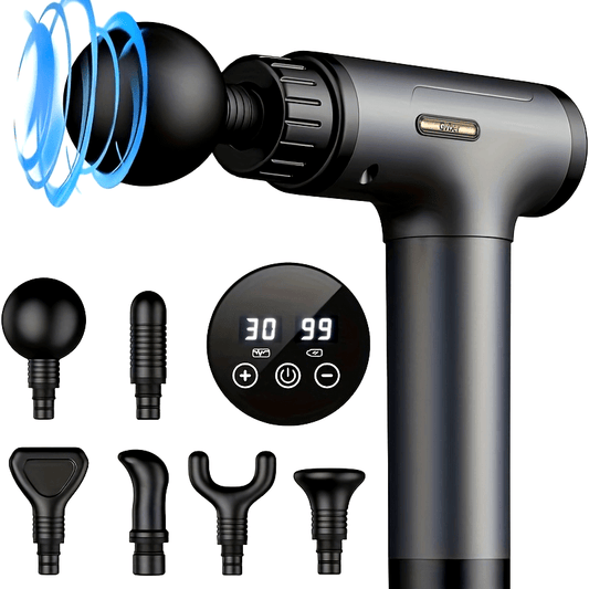 Muscle X6 Massage Gun - 30 Speed Levels, 6 Massage Heads, Portable, Quiet, Deep Tissue Massager for Athletes, Office Gifts for Friends, Family, Lover