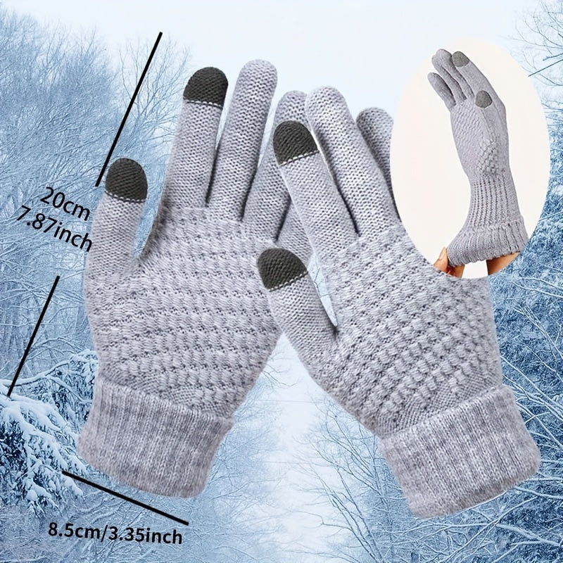 Women's Winter Touchscreen Gloves - Warm, Thickened & Plush Lined for Driving and Cycling | Stylish & Versatile for Cold Weather