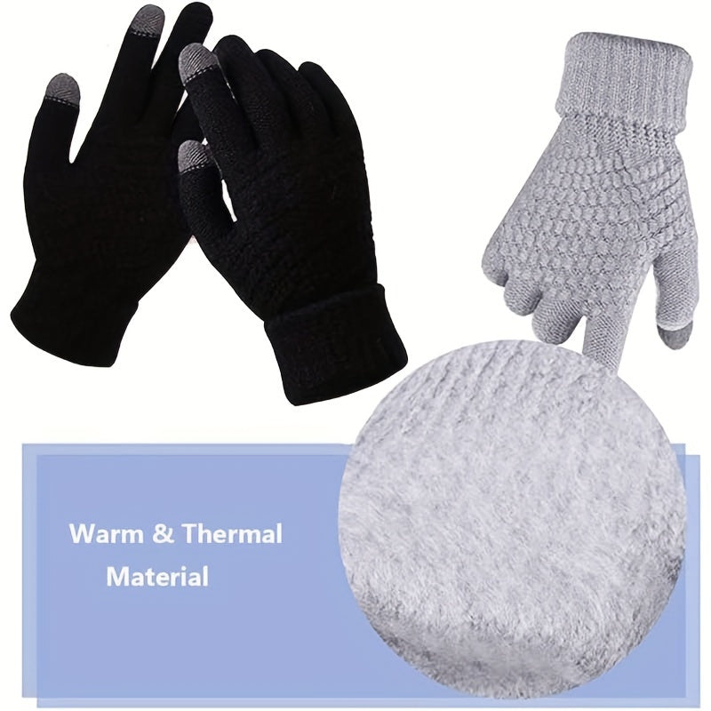 Women's Winter Touchscreen Gloves - Warm, Thickened & Plush Lined for Driving and Cycling | Stylish & Versatile for Cold Weather