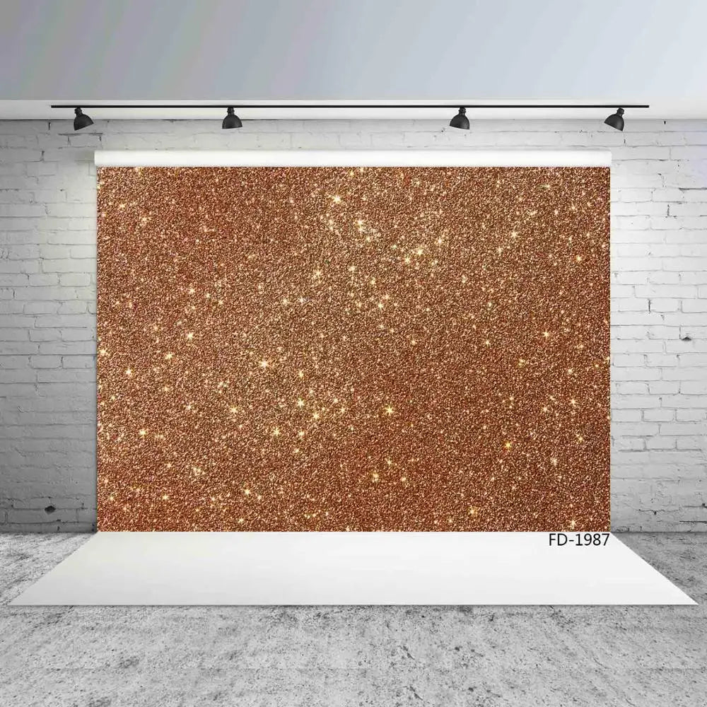 Golden Glitter Shining Party Photography Backgrounds Customized Photographic Backdrops