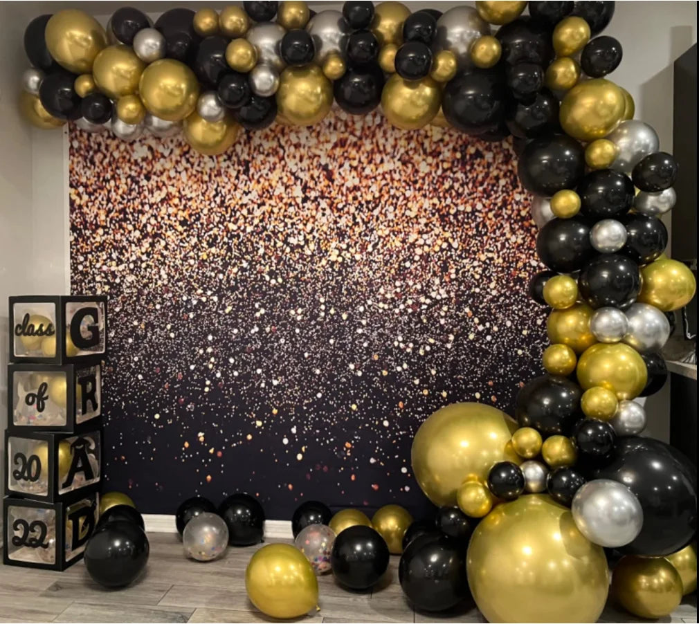 Dreamy Glitters Shiny Golden Photography Backgrounds Birthday Party Wedding Backdrops Decor Portrait Props