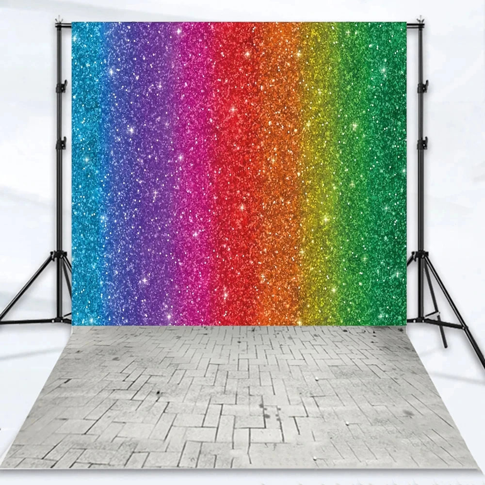 1PC 2.1m * 1.5m rainbow background, birthday party decoration, banner layout, photo hanging cloth