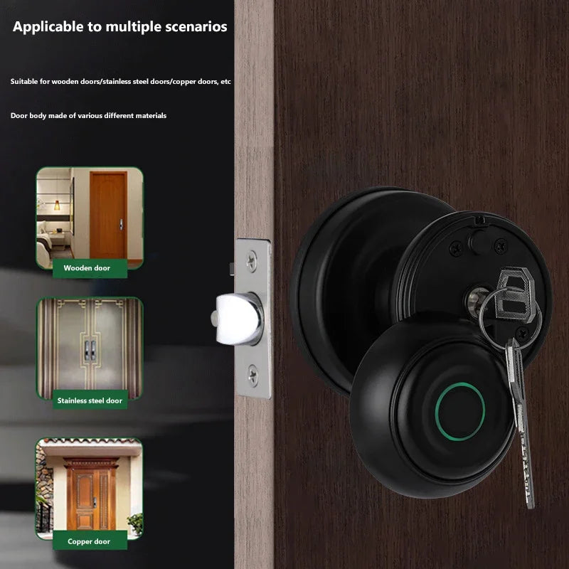 Cerradura de puerta inteligente Tuya, cerradura biométrica con huella dactilar para hogar, Control por aplicación Bluetooth, casillero electrónico, protección de seguridad sin llave