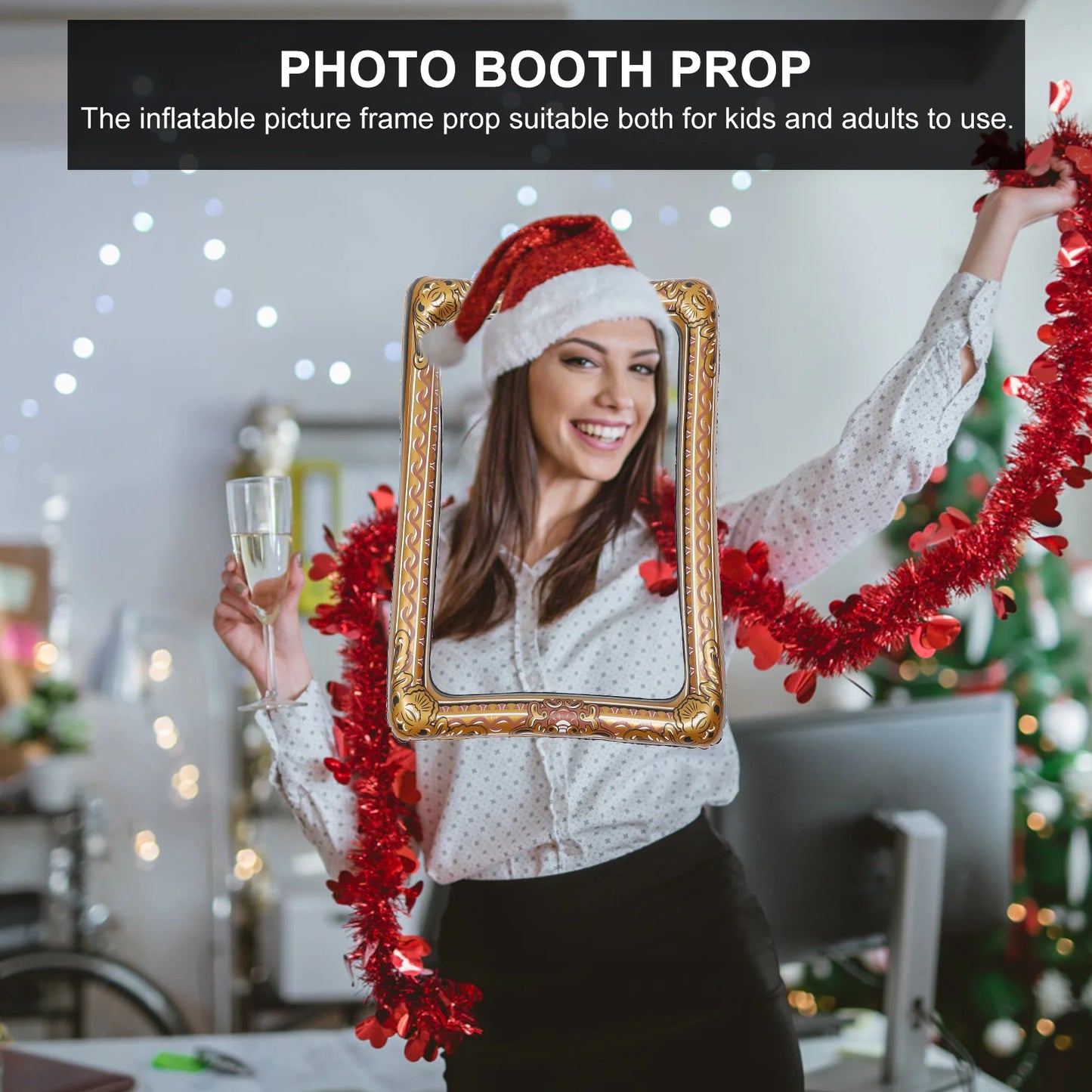 Inflatable Photo Frame Party Party Holding Selfie Photo Frame Beautiful Photo Booth Selfie Frame Chic Photo Booth Prop