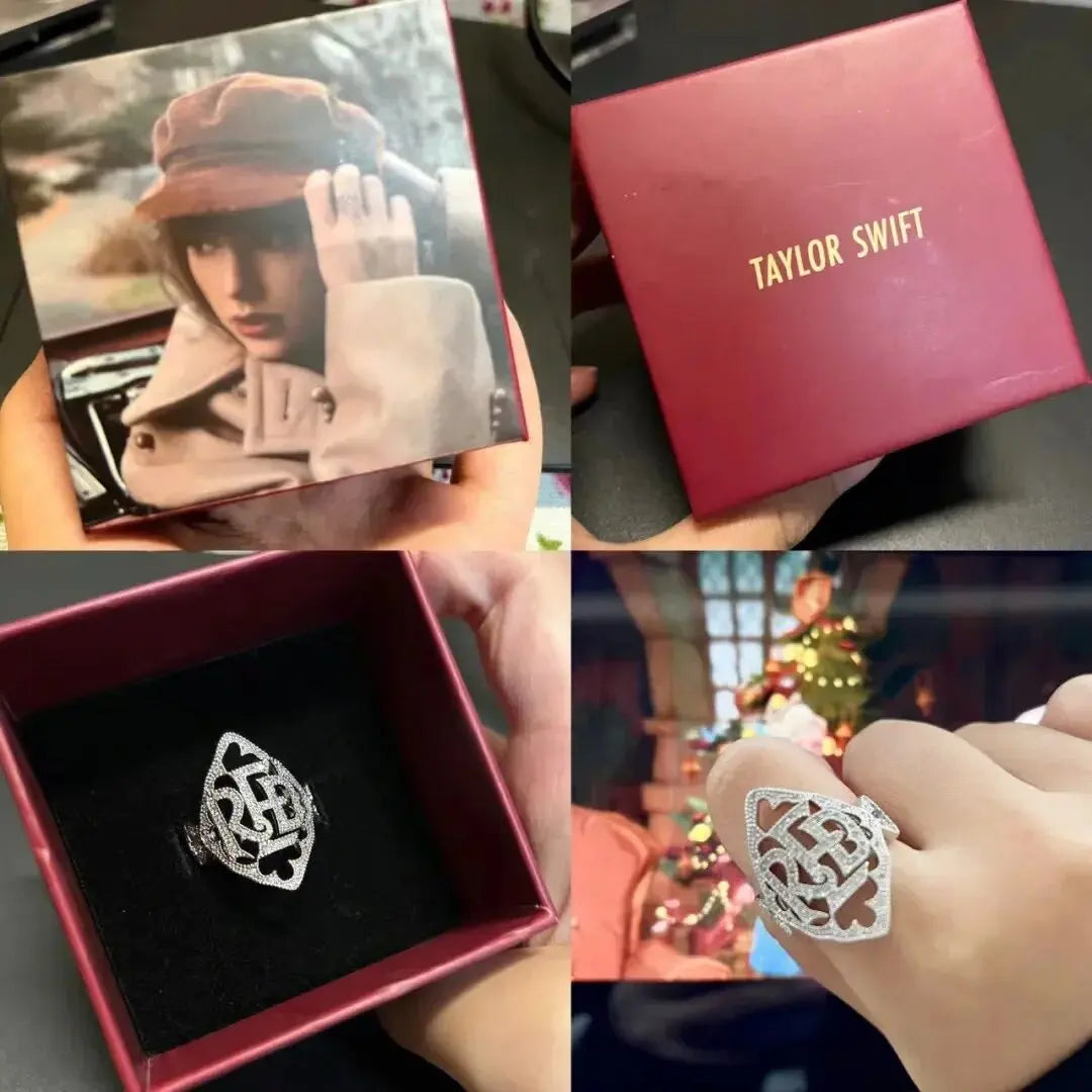 The original fashion jewelry Taylor luxury brand Red Ring TS comes with iconic packaging