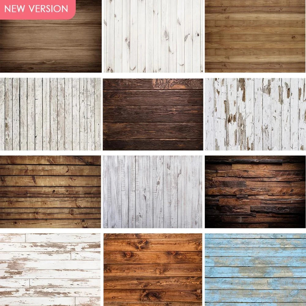 Wood Backdrop for Photography Food Baby Portrait Photography Backdrops White Brown Christmas Wooden Background for Party Decor