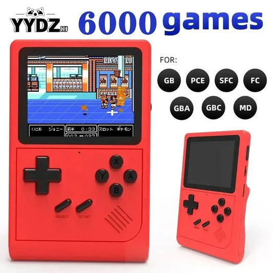 GB300 Handheld Game Console Player Portable Retro Video Game Console 3.0 Inch Built-in 6000+Game Support AV Output