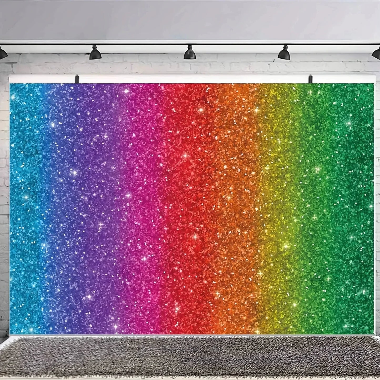 1PC 2.1m * 1.5m rainbow background, birthday party decoration, banner layout, photo hanging cloth