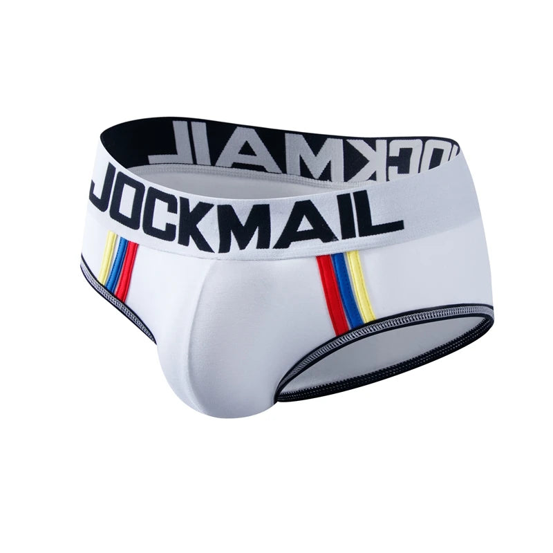 JOCKMAIL Brand Sexy Men Underwear Briefs U Convex Big Pouch Design Wonderjock Men Cotton Briefs Gay Underwear Push Up