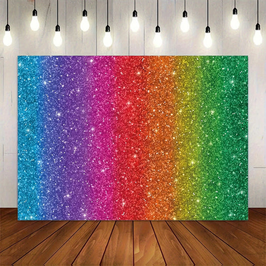 1PC 2.1m * 1.5m rainbow background, birthday party decoration, banner layout, photo hanging cloth