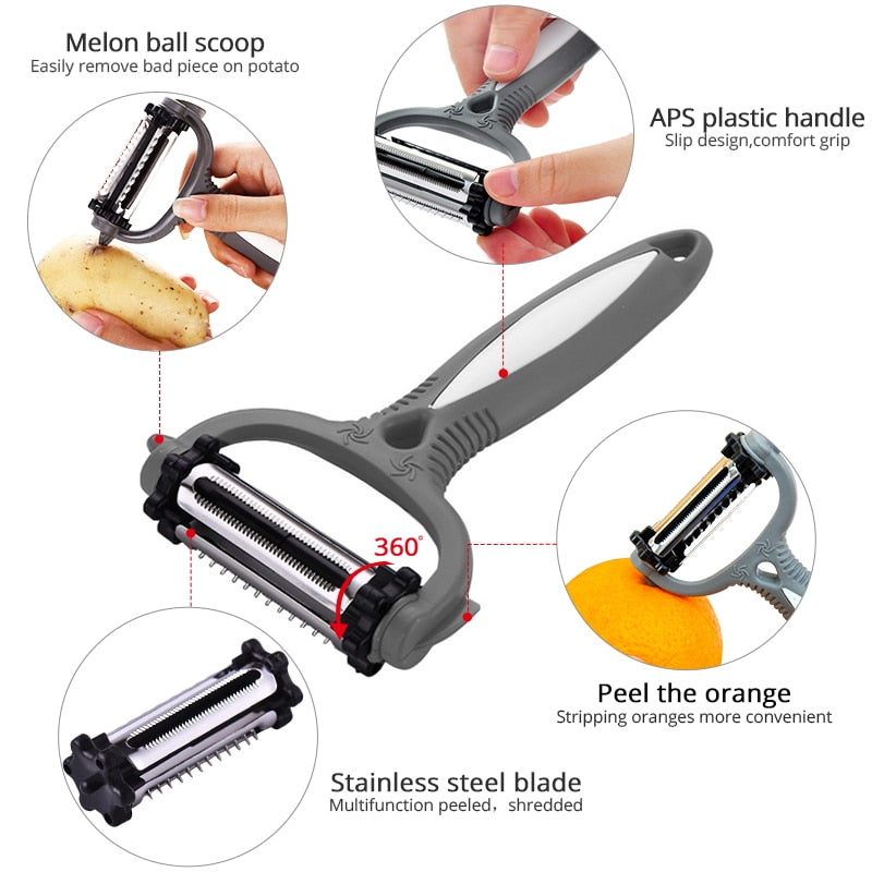 Shop for Multi-Functional Stainless Steel Rotary Peeler 3-in-1