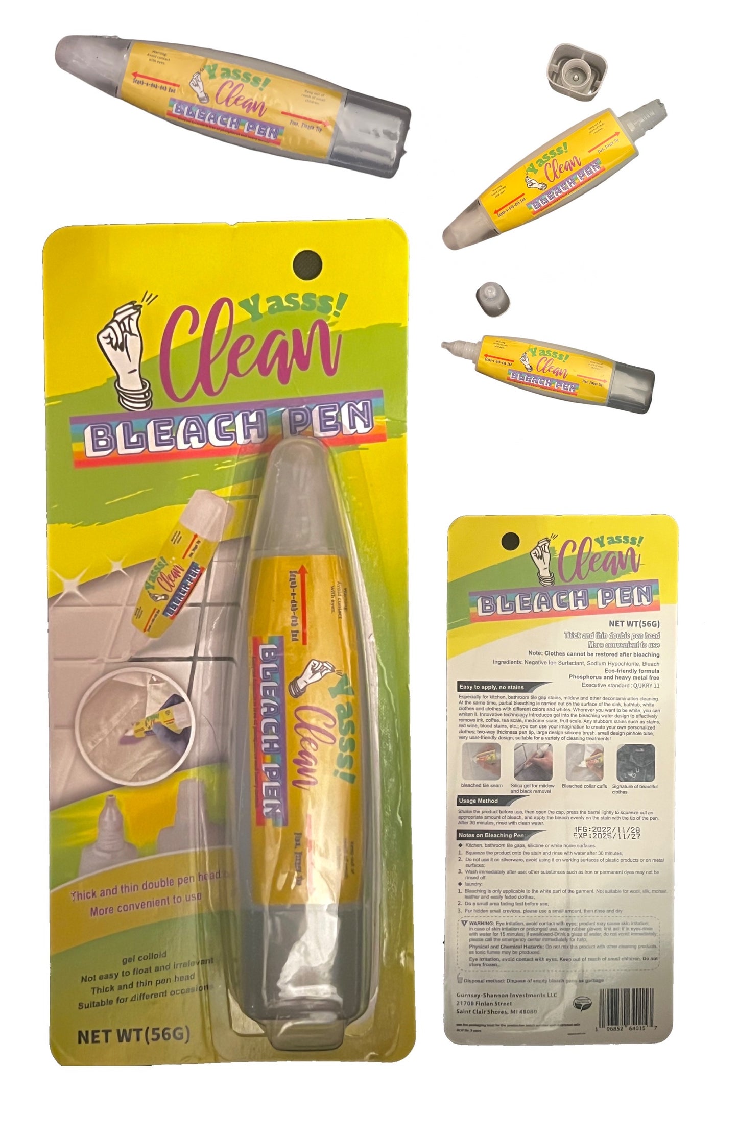 New All Purpose Yasss! Clean Bleaching Pen for Grout, Laundry by Holi-Gays